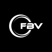 design de logotipo de carta fbv na ilustração. logotipo vetorial, desenhos de caligrafia para logotipo, pôster, convite, etc. vetor