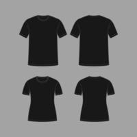 esboço plano Preto camiseta vetor