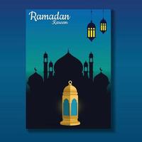 modelo de folheto ramadan kareem vetor