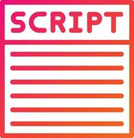 ilustração de design de ícone de vetor de script