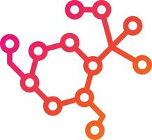 ilustração de design de ícone de vetor de cadeia de moléculas