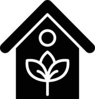 ilustração de design de ícone de vetor de casa ecológica