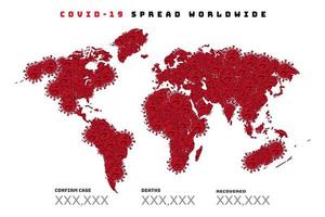doença por coronavírus covid-19 em todo o mundo vetor