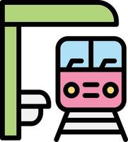 ilustração de design de ícone de vetor de plataforma de trem