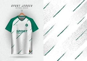 fundo para Esportes jérsei futebol jérsei corrida jérsei corrida jérsei branco e verde grão padronizar vetor