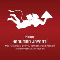 feliz Hanuman Jayanti indiano hindu festival celebração vetor Projeto