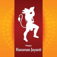 feliz Hanuman Jayanti indiano hindu festival celebração vetor Projeto