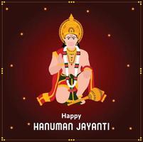 feliz Hanuman Jayanti indiano hindu festival celebração vetor Projeto