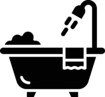 ilustração de design de ícone de vetor de banheira