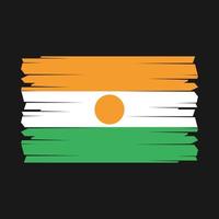 vetor de pincel de bandeira do niger