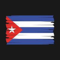 vetor de pincel de bandeira de cuba