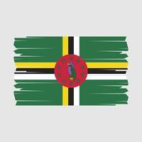 vetor de pincel de bandeira dominica