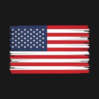 vetor de pincel de bandeira americana