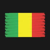 vetor de pincel de bandeira do mali