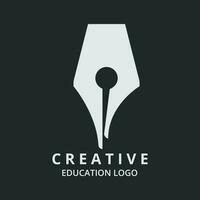 caneta logotipo vetor Projeto. logotipo para Educação