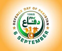 6º setembro. feliz defesa dia com paquistanês exército vetor Projeto