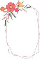 ilustração de moldura floral vetor