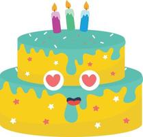 ilustração de bolo de aniversário vetor
