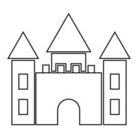 castelo ícone ilustração vetor