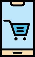 ilustração de design de ícone de vetor de compras para celular