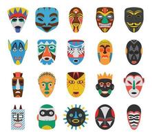 máscaras africanas tradicionais vetor