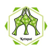 ketupat tradicional Comida dentro Indonésia eid al fitr elemento vetor ilustração Projeto