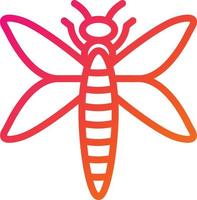 ilustração de design de ícone de vetor de libélula