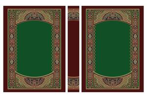 design de tipografia de capa de livro árabe clássico é criado com belo ornamento islâmico vetor