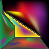 triângulo abstrato arco Iris Preto background.for Projeto fundo cor. vetor