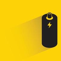 ícone de bateria em fundo amarelo vetor