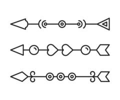 Setas; flechas divisores linha arte vetor