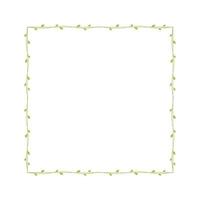 quadrado verde videira quadros e fronteiras, floral botânico Projeto elemento vetor ilustração