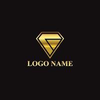 vetor elegante conceito diamante logotipo