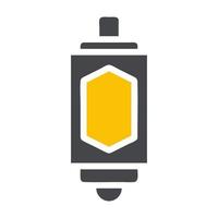lanterna ícone sólido cinzento amarelo estilo Ramadã ilustração vetor elemento e símbolo perfeito.