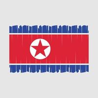 vetor de bandeira da coreia do norte