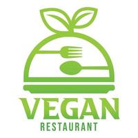 moderno vetor plano Projeto simples minimalista fofa logotipo modelo do vegano vegetariano cafeteria restaurante logotipo vetor para marca, cafeteria, restaurante, bar, emblema, rótulo, distintivo. isolado em branco fundo.