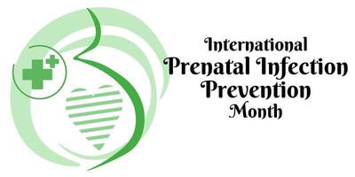 internacional pré-natal infecção prevenção mês, horizontal Projeto em a tema do saúde e remédio vetor