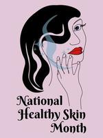 nacional saudável pele mês, vertical bandeira, poster ou folheto Projeto vetor