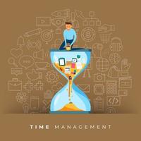 gestão do tempo nos negócios vetor