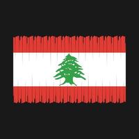 Líbano bandeira vetor ilustração