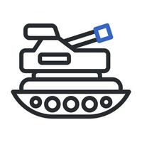 tanque ícone duocolor estilo cinzento azul cor militares ilustração vetor exército elemento e símbolo perfeito.