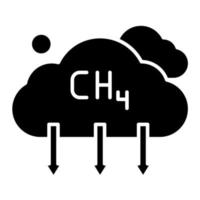ícone de vetor de metano