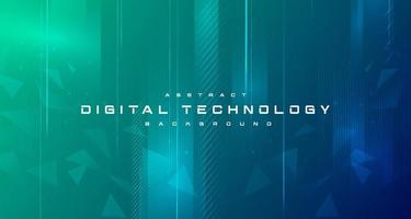 velocidade de tecnologia digital conectar fundo verde azul, informação cyber nano, comunicação abstrata, dados tecnológicos futuros de inovação, conexão de rede de internet, ai big data, ilustração de ponto de linha 3d vetor