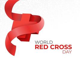 mundo vermelho Cruz dia Projeto. saúde e vermelho crescente dia conceito vetor