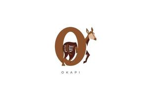 okapi o monograma, vetor logotipo