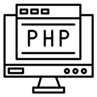 ícone de vetor de codificação php