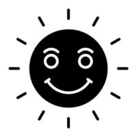 sorridente face com oculos de sol vetor ícone