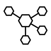 ícone de vetor de molécula