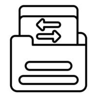 ícone de vetor de troca de documentos