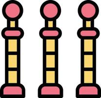 ilustração de design de ícone de vetor de postes de amarração